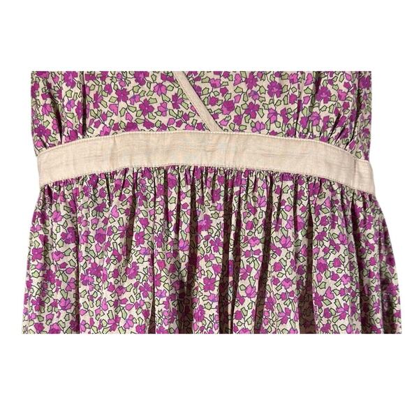 Vtg Moda International VS Y2K Halter Maxi Dress XL Ditzy Floral Cottagecore Boho - Picture 4 of 15